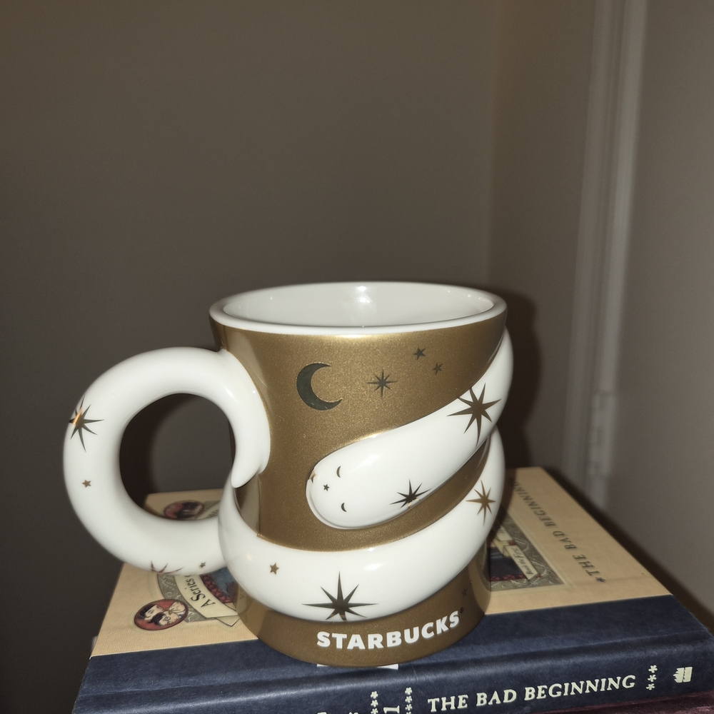 Starbucks Celestial Gold and White Mug